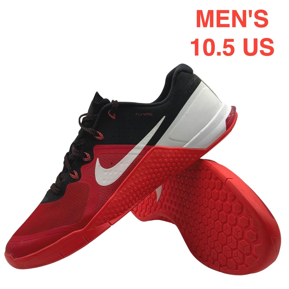Nike Metcon 2 Mens Size 10.5 Red White Black Cross Training Shoes 819899-610